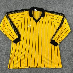 Patrick USA Soccer Jersey Mens XL Yellow Black Striped Long Sleeve Vintage Shirt